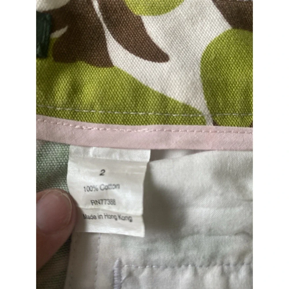 J.Crew VTG 2005 Tropical Print Preppy Pink Green Shorts Low Fit Sz 2 - Picture 4 of 6